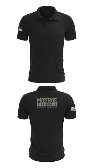 Short Sleeve Performance Polo, Monroe Fire Rescue, Fire Department, Teamtime, Team time, sublimation, custom sports apparel, team uniforms, spirit wear, spiritwear, sports uniforms, custom shirts, team store, custom team store, fundraiser sports, apparel fundraiser