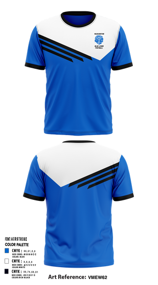 Short Sleeve Performance Shirt, Washington Blue Lions Football, , Teamtime, Team time, sublimation, custom sports apparel, team uniforms, spirit wear, spiritwear, sports uniforms, custom shirts, team store, custom team store, fundraiser sports, apparel fundraiser