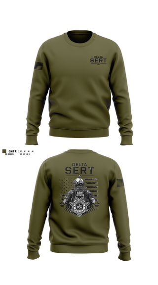 Crew Neck Sweatshirt, DELTA SERT, Police, Teamtime, Team time, sublimation, custom sports apparel, team uniforms, spirit wear, spiritwear, sports uniforms, custom shirts, team store, custom team store, fundraiser sports, apparel fundraiser