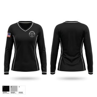 Womens Long Sleeve Vneck Shirt, Nicholasville Police Department Crisis Negotiations Team, Police, Teamtime, Team time, sublimation, custom sports apparel, team uniforms, spirit wear, spiritwear, sports uniforms, custom shirts, team store, custom team store, fundraiser sports, apparel fundraiser