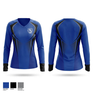 Womens Long Sleeve Vneck Shirt, Talon Protection Agency, , Teamtime, Team time, sublimation, custom sports apparel, team uniforms, spirit wear, spiritwear, sports uniforms, custom shirts, team store, custom team store, fundraiser sports, apparel fundraiser