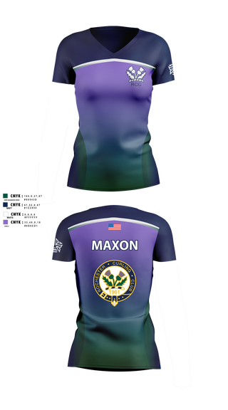 Womens Short Sleeve Vneck Shirt, Rochester Curling Club, Spirit Store, Teamtime, Team time, sublimation, custom sports apparel, team uniforms, spirit wear, spiritwear, sports uniforms, custom shirts, team store, custom team store, fundraiser sports, apparel fundraiser