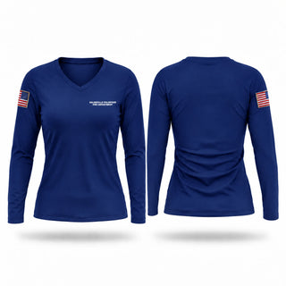 Womens Long Sleeve Vneck Shirt, SALINEVILLE VOLUNTEER FIRE DEPARTMENT, Fire Department, Teamtime, Team time, sublimation, custom sports apparel, team uniforms, spirit wear, spiritwear, sports uniforms, custom shirts, team store, custom team store, fundraiser sports, apparel fundraiser
