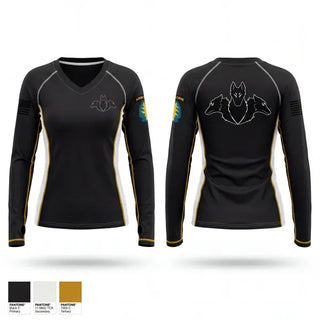 Womens Long Sleeve Vneck Shirt, 1st Special Forces Group S3, Army, Teamtime, Team time, sublimation, custom sports apparel, team uniforms, spirit wear, spiritwear, sports uniforms, custom shirts, team store, custom team store, fundraiser sports, apparel fundraiser