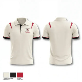 Short Sleeve Performance Polo, Cougars, Men's Basketball, Teamtime, Team time, sublimation, custom sports apparel, team uniforms, spirit wear, spiritwear, sports uniforms, custom shirts, team store, custom team store, fundraiser sports, apparel fundraiser