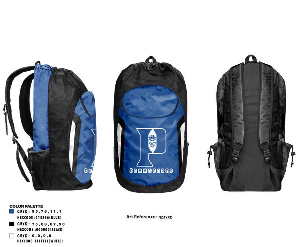 Gear Bag, Perry High School Commodores, Men's Basketball, Teamtime, Team time, sublimation, custom sports apparel, team uniforms, spirit wear, spiritwear, sports uniforms, custom shirts, team store, custom team store, fundraiser sports, apparel fundraiser