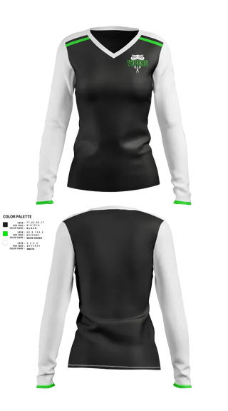 Womens Long Sleeve Vneck Shirt, Vipers, Softball, Teamtime, Team time, sublimation, custom sports apparel, team uniforms, spirit wear, spiritwear, sports uniforms, custom shirts, team store, custom team store, fundraiser sports, apparel fundraiser