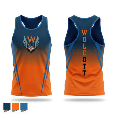 Wolcott Wolves 77743806 Men's Track Singlet - 1