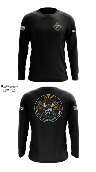 Long Sleeve Performance Shirt, ATF, Police, Teamtime, Team time, sublimation, custom sports apparel, team uniforms, spirit wear, spiritwear, sports uniforms, custom shirts, team store, custom team store, fundraiser sports, apparel fundraiser