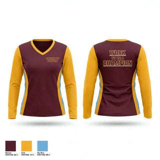 Womens Long Sleeve Vneck Shirt, CHESTERTON TROJANS, Baseball, Teamtime, Team time, sublimation, custom sports apparel, team uniforms, spirit wear, spiritwear, sports uniforms, custom shirts, team store, custom team store, fundraiser sports, apparel fundraiser