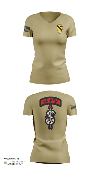 Womens Short Sleeve Vneck Shirt, 1st Cav, Army, Teamtime, Team time, sublimation, custom sports apparel, team uniforms, spirit wear, spiritwear, sports uniforms, custom shirts, team store, custom team store, fundraiser sports, apparel fundraiser