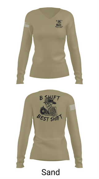 Womens Long Sleeve Vneck Shirt, 812 CES (B shift), Air Force, Teamtime, Team time, sublimation, custom sports apparel, team uniforms, spirit wear, spiritwear, sports uniforms, custom shirts, team store, custom team store, fundraiser sports, apparel fundraiser
