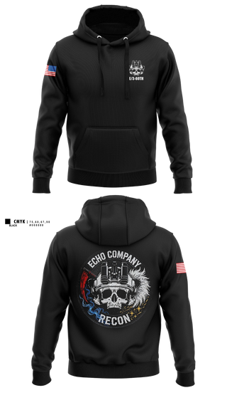 Hoodie, ECHO COMPANY, 3-60TH IN, Army, Teamtime, Team time, sublimation, custom sports apparel, team uniforms, spirit wear, spiritwear, sports uniforms, custom shirts, team store, custom team store, fundraiser sports, apparel fundraiser