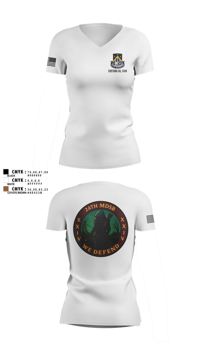 24th MDSB 11455369 Women's Short Sleeve V-neck Shirt - 2
