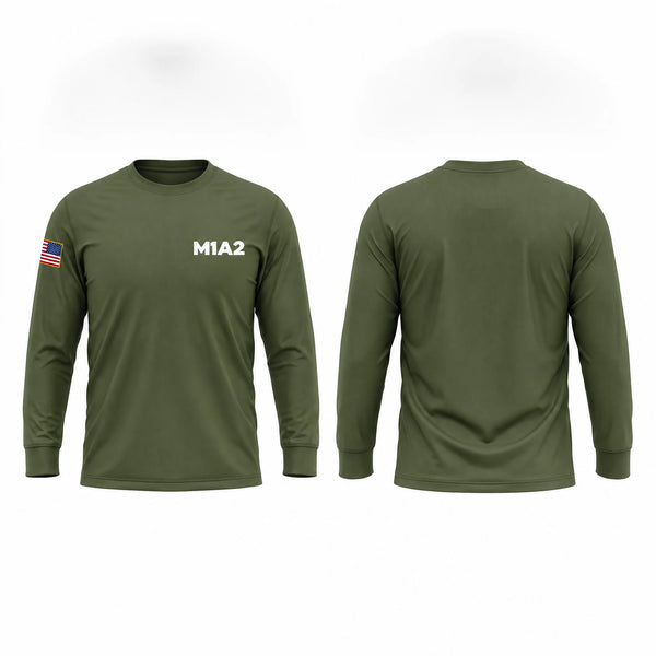 Long Sleeve Performance Shirt, M1A2, Army, Teamtime, Team time, sublimation, custom sports apparel, team uniforms, spirit wear, spiritwear, sports uniforms, custom shirts, team store, custom team store, fundraiser sports, apparel fundraiser