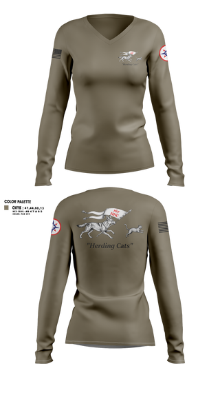 Womens Long Sleeve Vneck Shirt, 167th HHC, Army, Teamtime, Team time, sublimation, custom sports apparel, team uniforms, spirit wear, spiritwear, sports uniforms, custom shirts, team store, custom team store, fundraiser sports, apparel fundraiser