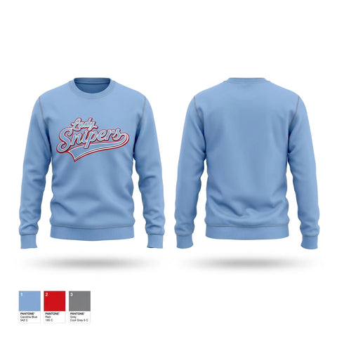 Crew Neck Sweatshirt, Lady Snipers, Softball, Teamtime, Team time, sublimation, custom sports apparel, team uniforms, spirit wear, spiritwear, sports uniforms, custom shirts, team store, custom team store, fundraiser sports, apparel fundraiser