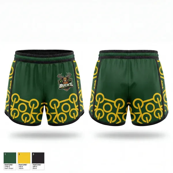 Womens Shorts, Bucks, Men's Basketball, Teamtime, Team time, sublimation, custom sports apparel, team uniforms, spirit wear, spiritwear, sports uniforms, custom shirts, team store, custom team store, fundraiser sports, apparel fundraiser