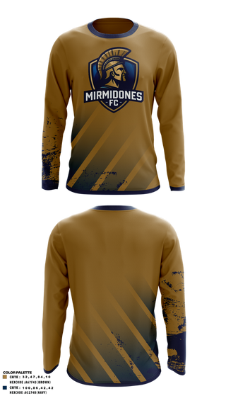 Long Sleeve Performance Shirt, MIRMIDONES FC, Men's Soccer, Teamtime, Team time, sublimation, custom sports apparel, team uniforms, spirit wear, spiritwear, sports uniforms, custom shirts, team store, custom team store, fundraiser sports, apparel fundraiser