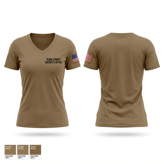Womens Short Sleeve Vneck Shirt, Clark County Sheriffs Office, Police, Teamtime, Team time, sublimation, custom sports apparel, team uniforms, spirit wear, spiritwear, sports uniforms, custom shirts, team store, custom team store, fundraiser sports, apparel fundraiser