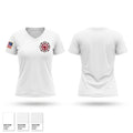 HALLOCK Women's Short Sleeve V-neck Shirt - 1