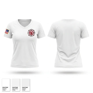 Womens Short Sleeve Vneck Shirt, HALLOCK, Fire Department, Teamtime, Team time, sublimation, custom sports apparel, team uniforms, spirit wear, spiritwear, sports uniforms, custom shirts, team store, custom team store, fundraiser sports, apparel fundraiser