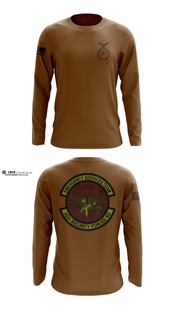 Long Sleeve Performance Shirt, 452d Security Forces Squadron, Air Force, Teamtime, Team time, sublimation, custom sports apparel, team uniforms, spirit wear, spiritwear, sports uniforms, custom shirts, team store, custom team store, fundraiser sports, apparel fundraiser