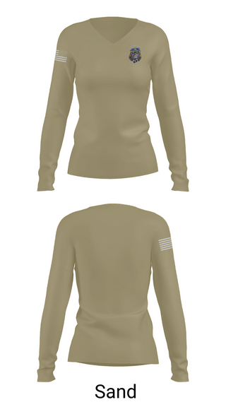Womens Long Sleeve Vneck Shirt, Bucks county Sheriff’s office, , Teamtime, Team time, sublimation, custom sports apparel, team uniforms, spirit wear, spiritwear, sports uniforms, custom shirts, team store, custom team store, fundraiser sports, apparel fundraiser