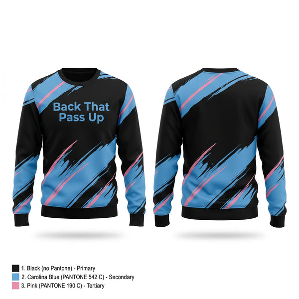 Crew Neck Sweatshirt, Back That Pass Up, Men's Volleyball, Teamtime, Team time, sublimation, custom sports apparel, team uniforms, spirit wear, spiritwear, sports uniforms, custom shirts, team store, custom team store, fundraiser sports, apparel fundraiser