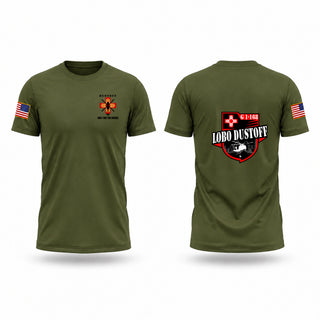 Old School Cotton Feel Shirt, Lobo Dustoff, National Guard, Teamtime, Team time, sublimation, custom sports apparel, team uniforms, spirit wear, spiritwear, sports uniforms, custom shirts, team store, custom team store, fundraiser sports, apparel fundraiser