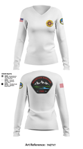 Marine Corps Mountain Warfare Training Center Fire Department 41101347 Women's Long Sleeve V-neck Shirt - 2