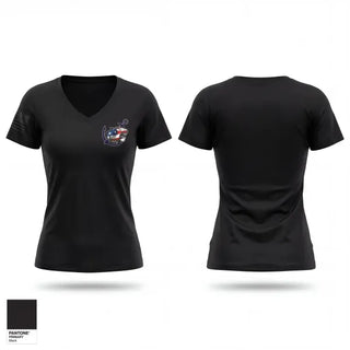 Womens Short Sleeve Vneck Shirt, Willard NJROTC, Navy, Teamtime, Team time, sublimation, custom sports apparel, team uniforms, spirit wear, spiritwear, sports uniforms, custom shirts, team store, custom team store, fundraiser sports, apparel fundraiser