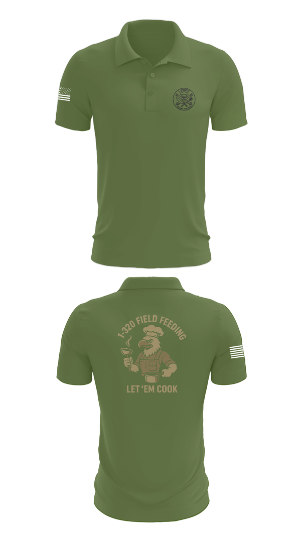 Short Sleeve Performance Polo, 1-320th, , Teamtime, Team time, sublimation, custom sports apparel, team uniforms, spirit wear, spiritwear, sports uniforms, custom shirts, team store, custom team store, fundraiser sports, apparel fundraiser