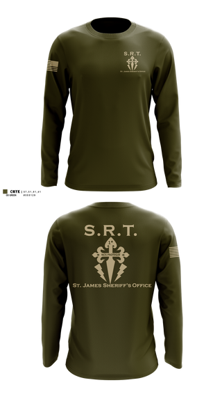 Long Sleeve Performance Shirt, St. James Parish Sheriff's Office SRT, Police, Teamtime, Team time, sublimation, custom sports apparel, team uniforms, spirit wear, spiritwear, sports uniforms, custom shirts, team store, custom team store, fundraiser sports, apparel fundraiser