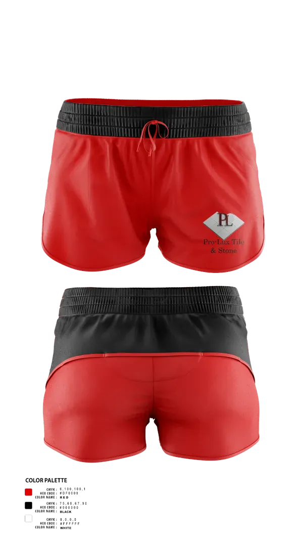 Womens Shorts, Pro-Lux Tile & Stone, , Teamtime, Team time, sublimation, custom sports apparel, team uniforms, spirit wear, spiritwear, sports uniforms, custom shirts, team store, custom team store, fundraiser sports, apparel fundraiser