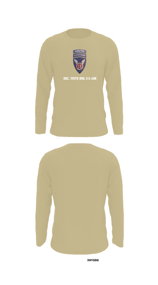 Long Sleeve Performance Shirt, HHC, 725th BSB, 2/11 ABN, , Teamtime, Team time, sublimation, custom sports apparel, team uniforms, spirit wear, spiritwear, sports uniforms, custom shirts, team store, custom team store, fundraiser sports, apparel fundraiser