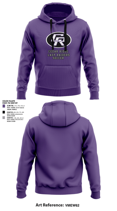 Cedar Ridge Lady Raiders Soccer 57622036 Hoodie - 1