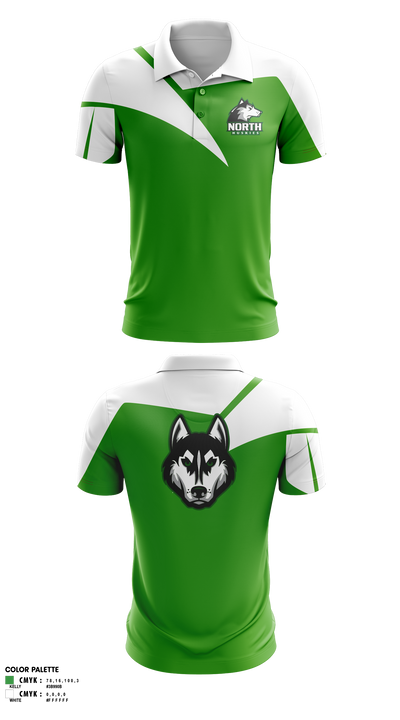 North Huskies Short Sleeve Performance Polo - 2