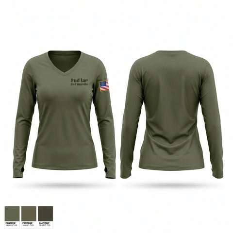 Womens Long Sleeve Vneck Shirt, 2nd lar 2nd mardiv, Marines, Teamtime, Team time, sublimation, custom sports apparel, team uniforms, spirit wear, spiritwear, sports uniforms, custom shirts, team store, custom team store, fundraiser sports, apparel fundraiser