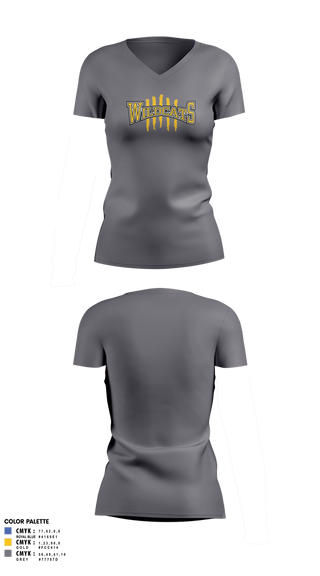 Womens Short Sleeve Vneck Shirt, Richwoods Cheer, Cheer, Teamtime, Team time, sublimation, custom sports apparel, team uniforms, spirit wear, spiritwear, sports uniforms, custom shirts, team store, custom team store, fundraiser sports, apparel fundraiser
