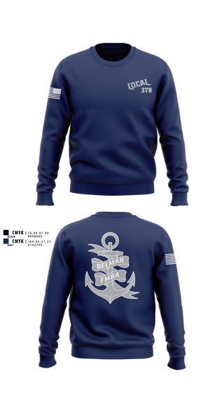 Crew Neck Sweatshirt, Belmar Ems 378, EMS/EMT, Teamtime, Team time, sublimation, custom sports apparel, team uniforms, spirit wear, spiritwear, sports uniforms, custom shirts, team store, custom team store, fundraiser sports, apparel fundraiser