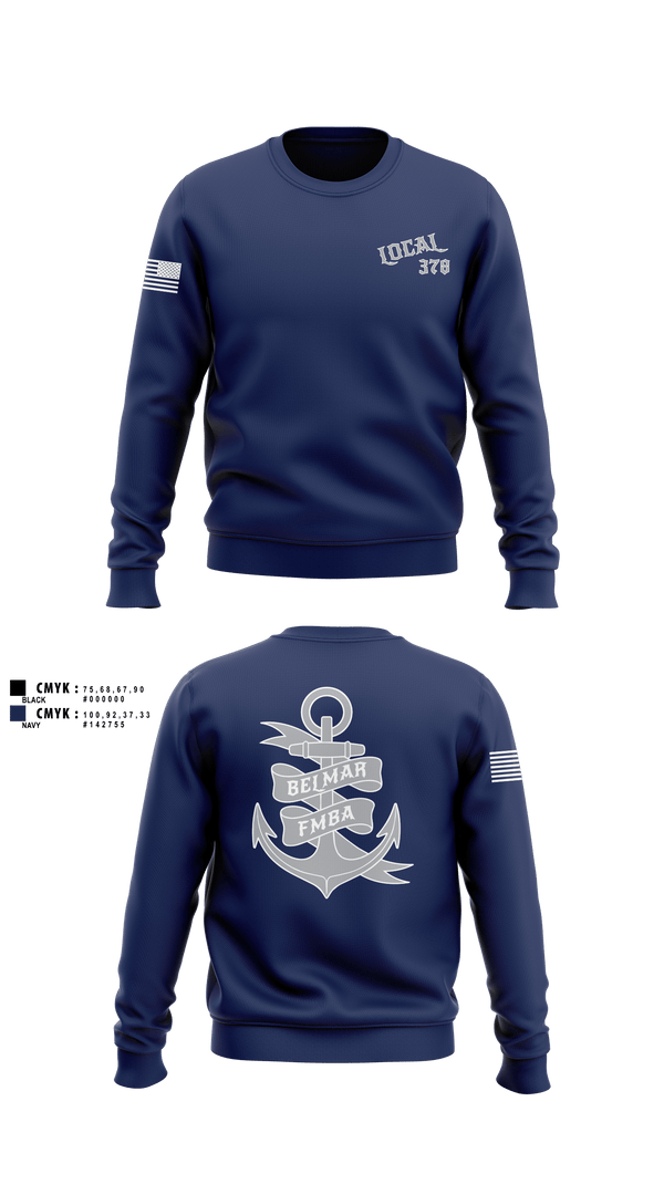 Crew Neck Sweatshirt, Belmar Ems 378, EMS/EMT, Teamtime, Team time, sublimation, custom sports apparel, team uniforms, spirit wear, spiritwear, sports uniforms, custom shirts, team store, custom team store, fundraiser sports, apparel fundraiser