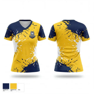 Womens Short Sleeve Vneck Shirt, Highland Youth Football, , Teamtime, Team time, sublimation, custom sports apparel, team uniforms, spirit wear, spiritwear, sports uniforms, custom shirts, team store, custom team store, fundraiser sports, apparel fundraiser