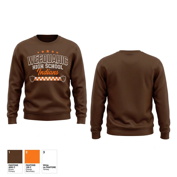 Crew Neck Sweatshirt, Weequahic Indians, , Teamtime, Team time, sublimation, custom sports apparel, team uniforms, spirit wear, spiritwear, sports uniforms, custom shirts, team store, custom team store, fundraiser sports, apparel fundraiser
