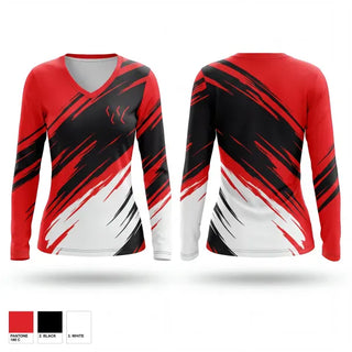 Womens Long Sleeve Vneck Shirt, Weirton Steelers, Cheer, Teamtime, Team time, sublimation, custom sports apparel, team uniforms, spirit wear, spiritwear, sports uniforms, custom shirts, team store, custom team store, fundraiser sports, apparel fundraiser