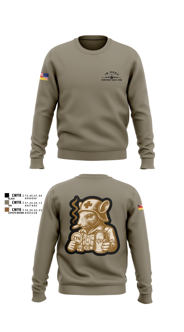 Crew Neck Sweatshirt, 10 EAEF Bronze Crew, , Teamtime, Team time, sublimation, custom sports apparel, team uniforms, spirit wear, spiritwear, sports uniforms, custom shirts, team store, custom team store, fundraiser sports, apparel fundraiser