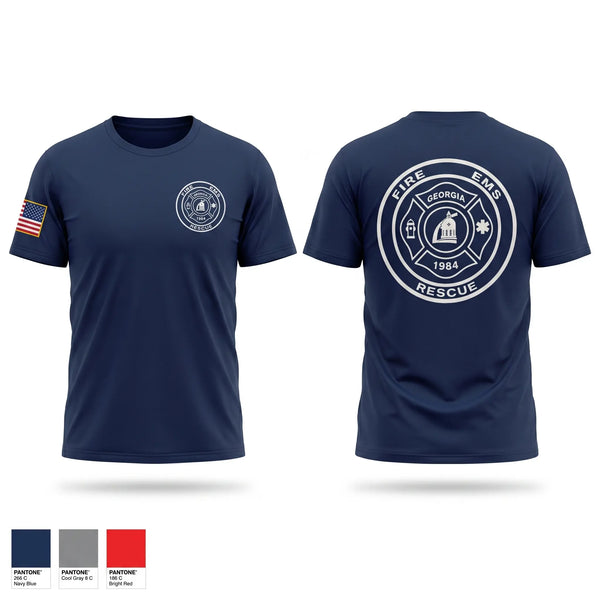 Old School Cotton Feel Shirt, Meriwether county fire rescue, Fire Department, Teamtime, Team time, sublimation, custom sports apparel, team uniforms, spirit wear, spiritwear, sports uniforms, custom shirts, team store, custom team store, fundraiser sports, apparel fundraiser