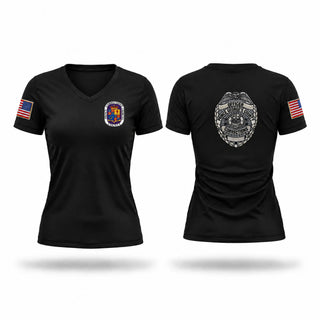 Womens Short Sleeve Vneck Shirt, DOC PG, Police, Teamtime, Team time, sublimation, custom sports apparel, team uniforms, spirit wear, spiritwear, sports uniforms, custom shirts, team store, custom team store, fundraiser sports, apparel fundraiser