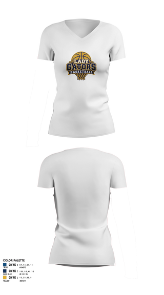 Womens Short Sleeve Vneck Shirt, Lady Gators Basketball, Women's Basketball, Teamtime, Team time, sublimation, custom sports apparel, team uniforms, spirit wear, spiritwear, sports uniforms, custom shirts, team store, custom team store, fundraiser sports, apparel fundraiser