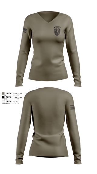 Womens Long Sleeve Vneck Shirt, Death DealersDeath Dealers Airsoft, Spirit Store, Teamtime, Team time, sublimation, custom sports apparel, team uniforms, spirit wear, spiritwear, sports uniforms, custom shirts, team store, custom team store, fundraiser sports, apparel fundraiser